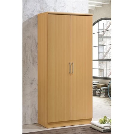 Hodedah Hodedah Hid8600 Beech 2 Door Wardrobe Hid8600 Beech